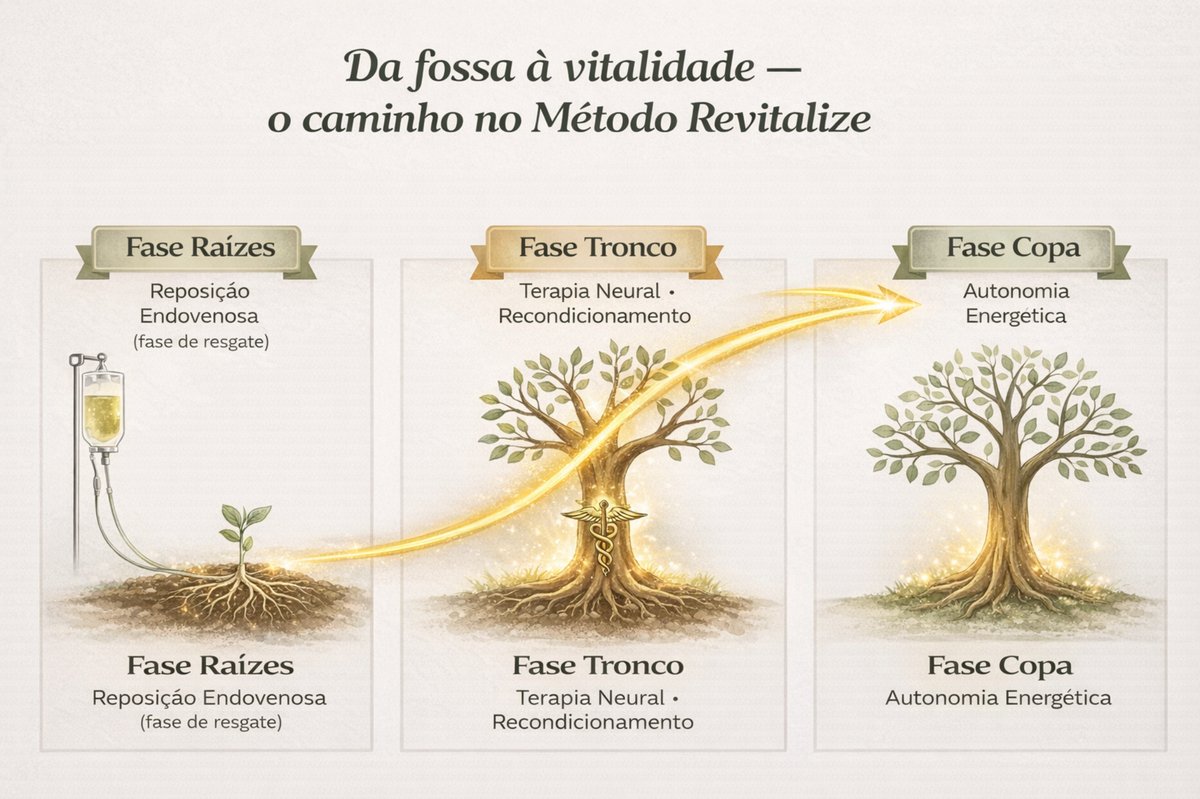 As 3 fases do Método Revitalize para tratar fadiga: Raízes, Tronco e Copa — Clínica de Longevidade