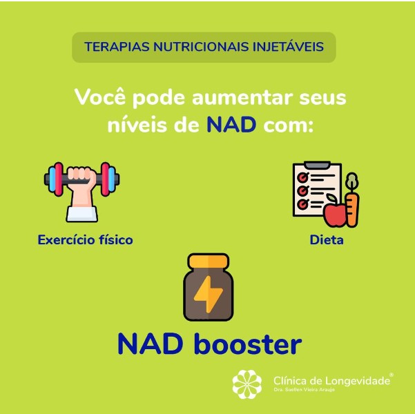 Energy Boost — terapia injetável de nutrientes da Clínica de Longevidade